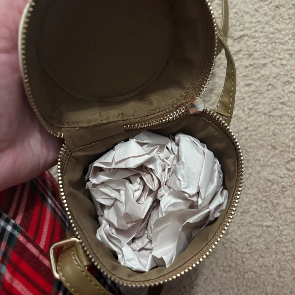 Betsey Johnson Olive, Orange & White Pumpkin Spice Latte Cup Crossbody - Picture 4 of 4